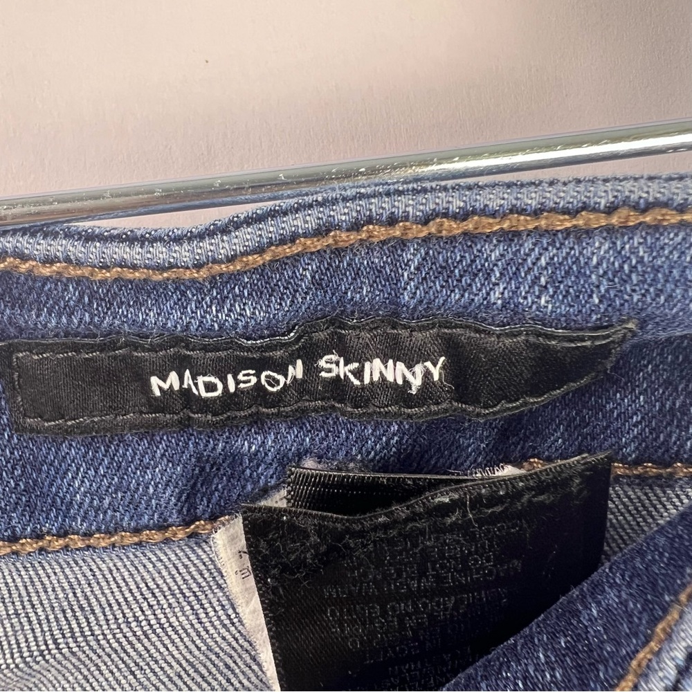 Jones New York Madison Skinny Jeans Blue Denim Mid Rise Stretch Size 6 - Picture 5 of 10